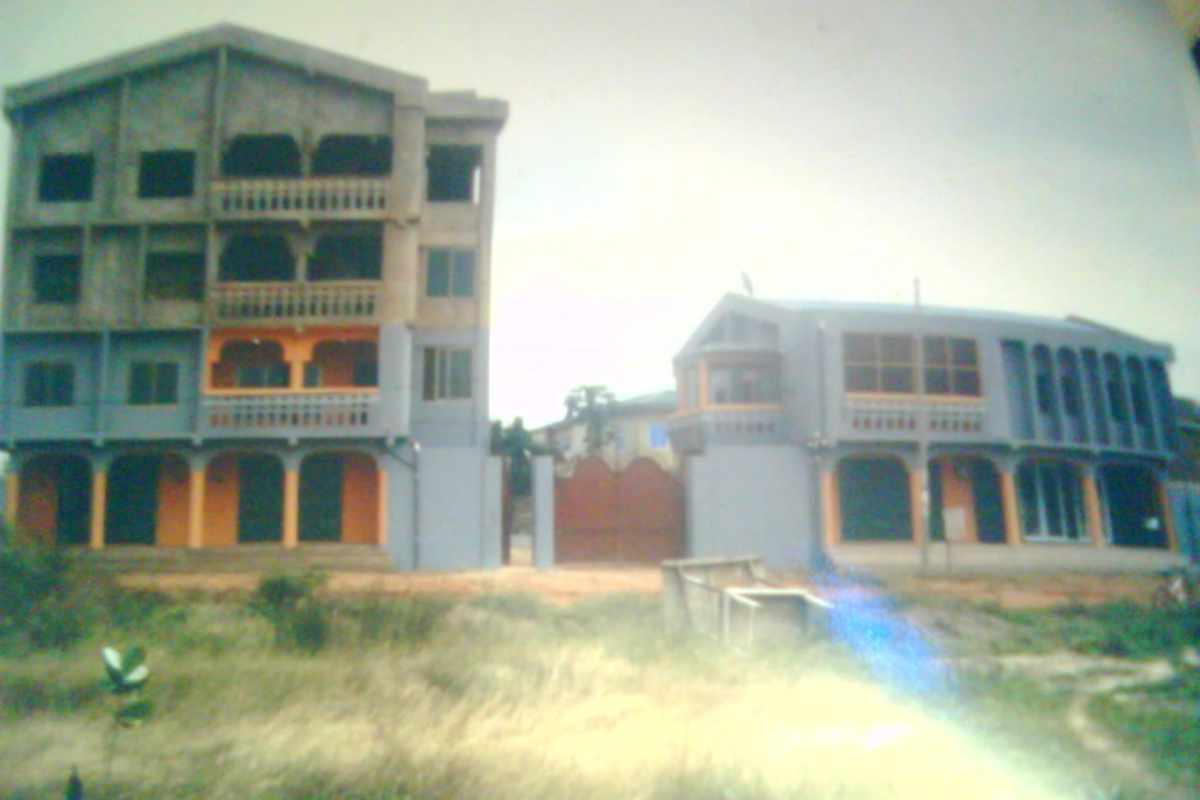 front view of house and stores for rentals